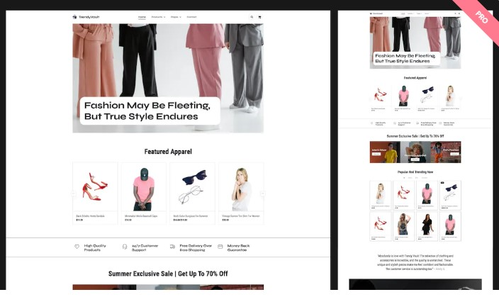 fashion and beauty website templates