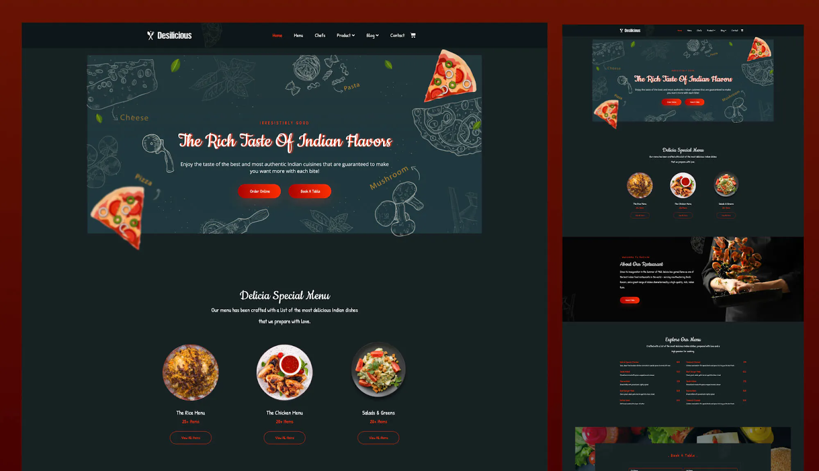 Restaurant Website Templates