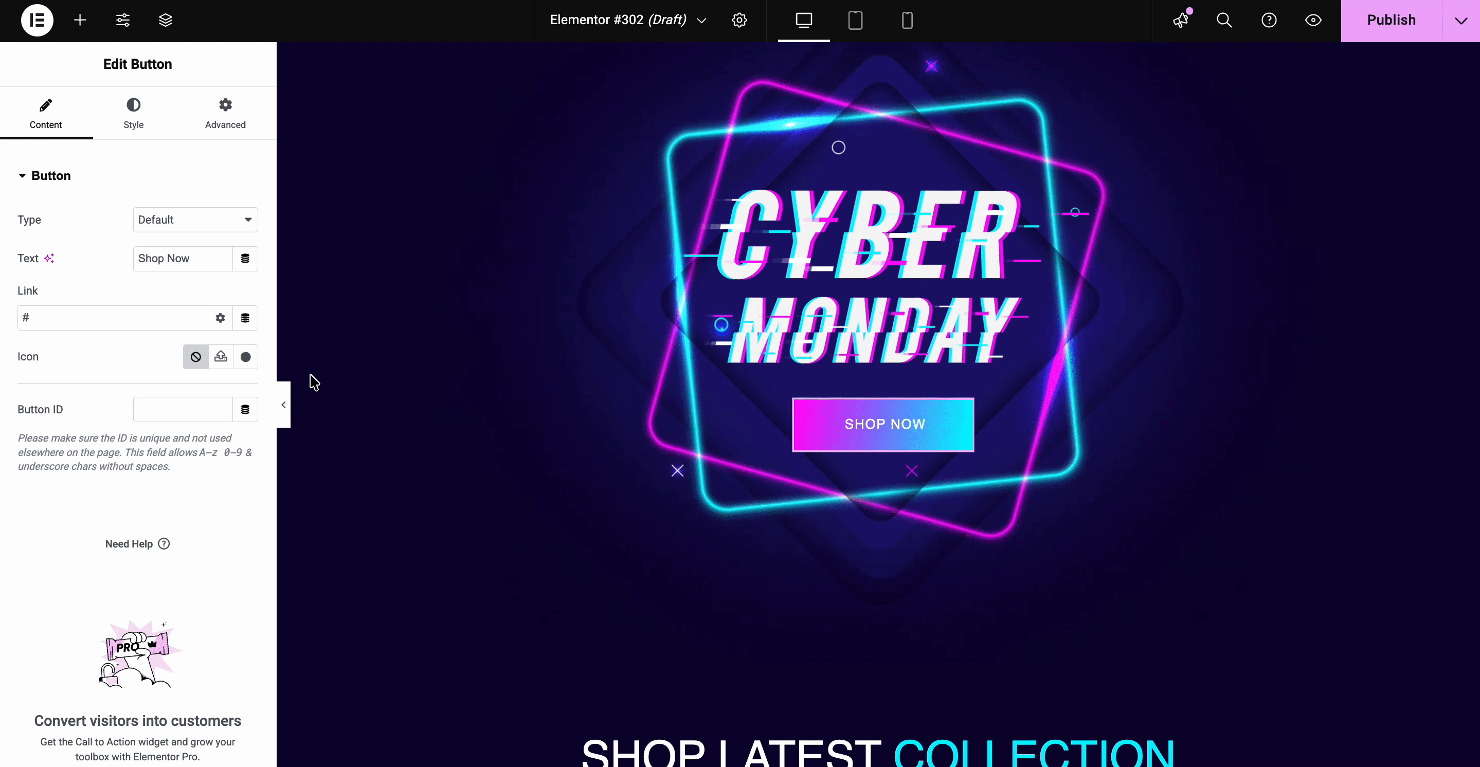 Customize CyberSell template
