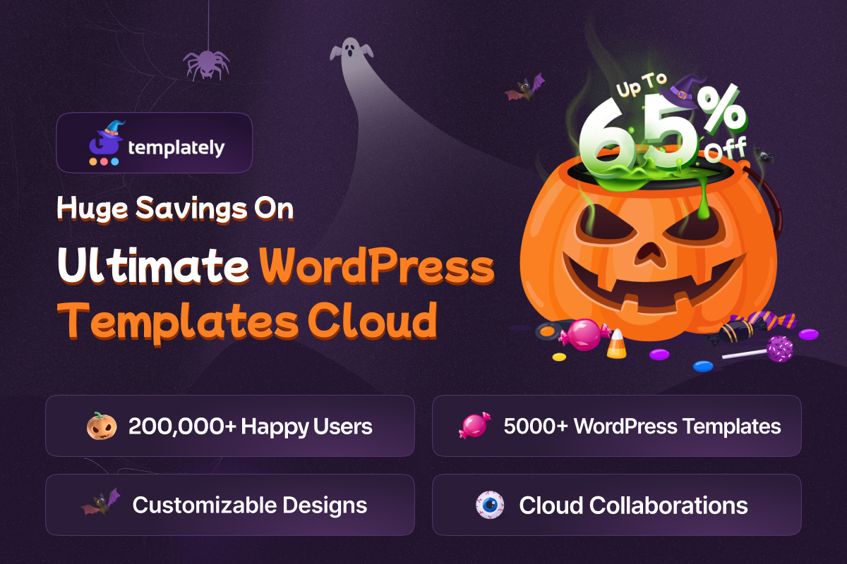 create halloween page with templately