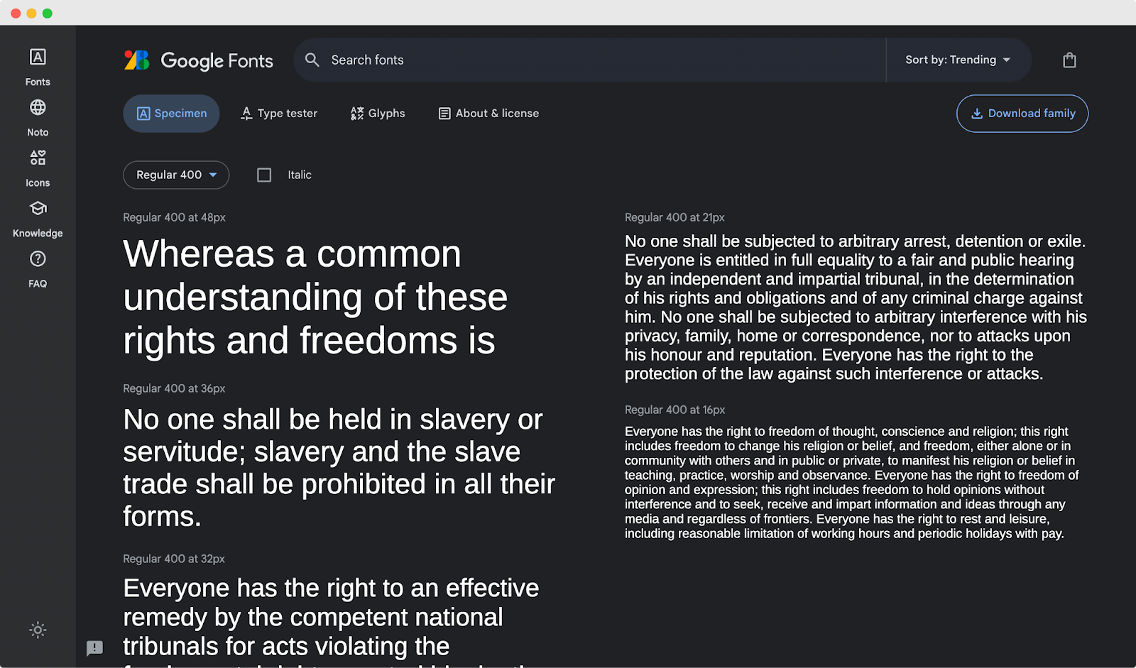 Best Web Fonts - Arimo