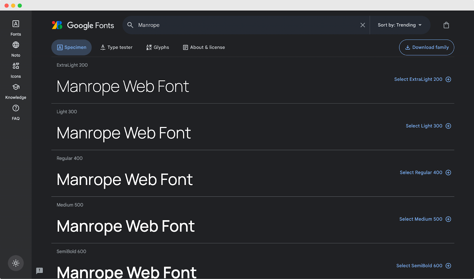 Best Web Fonts - Manrope