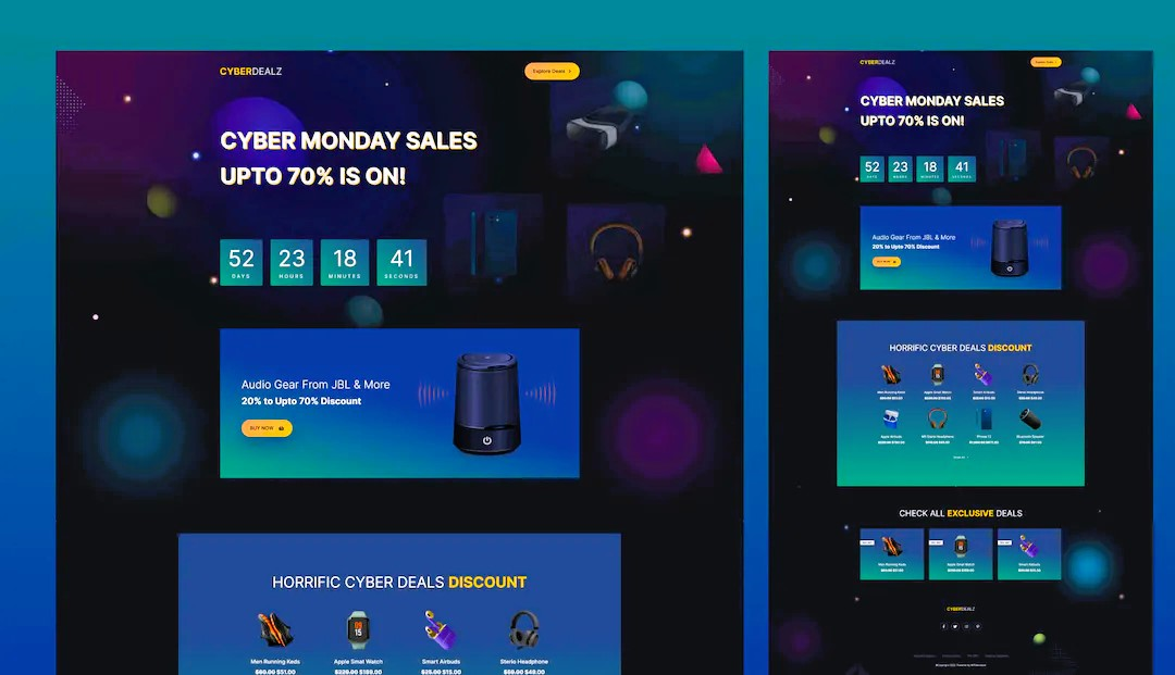 WordPress Cyber Monday Templates