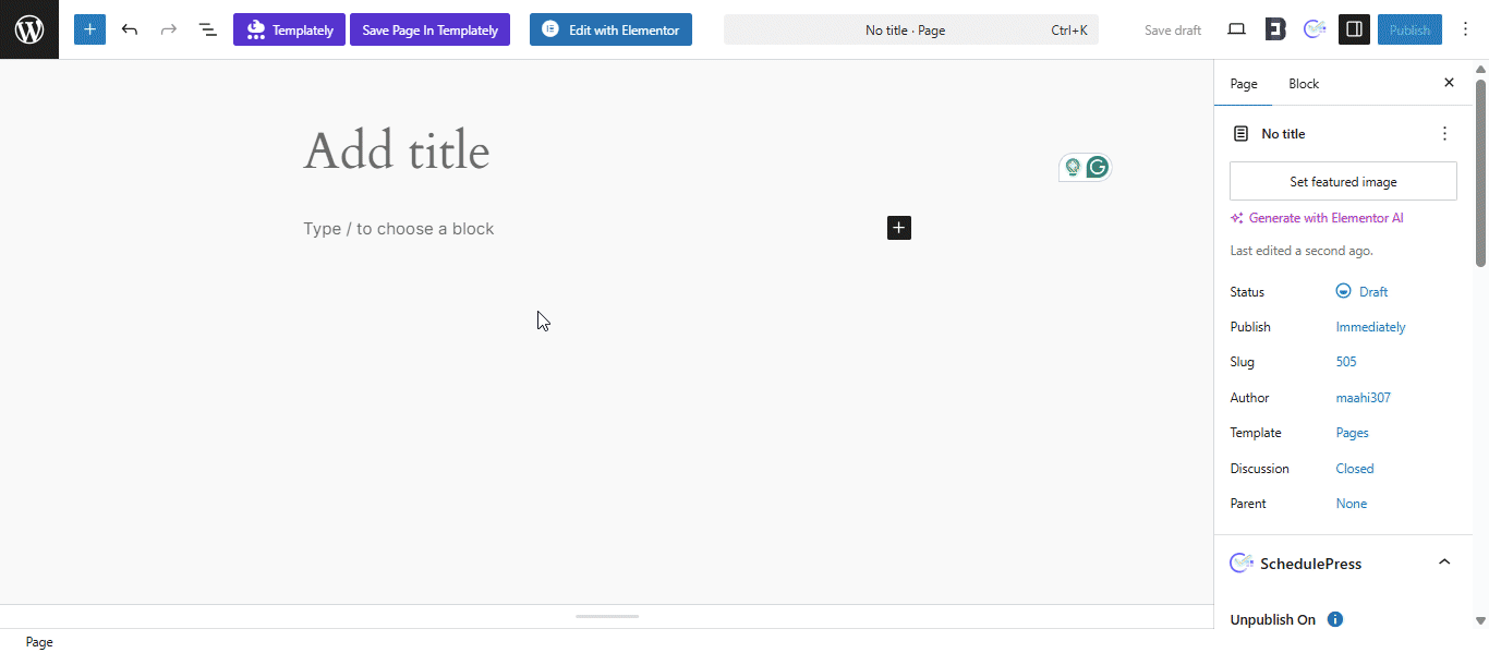 Choose an retail store template from Templately