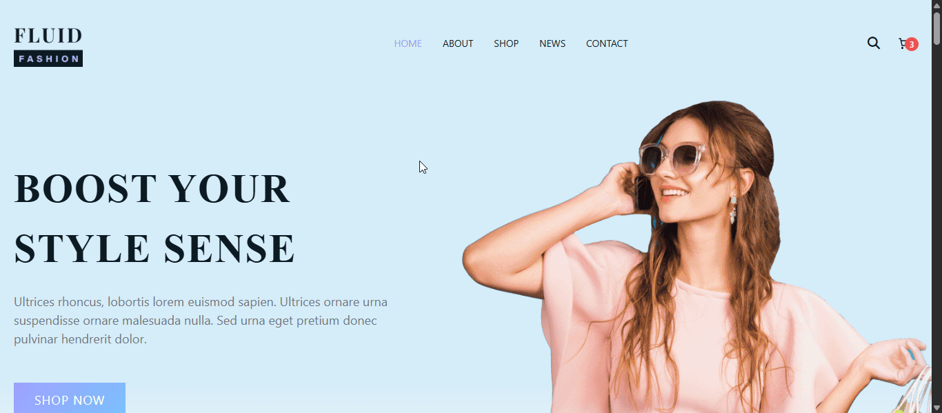 Fluid Fashion - WooCommerce clothing store template