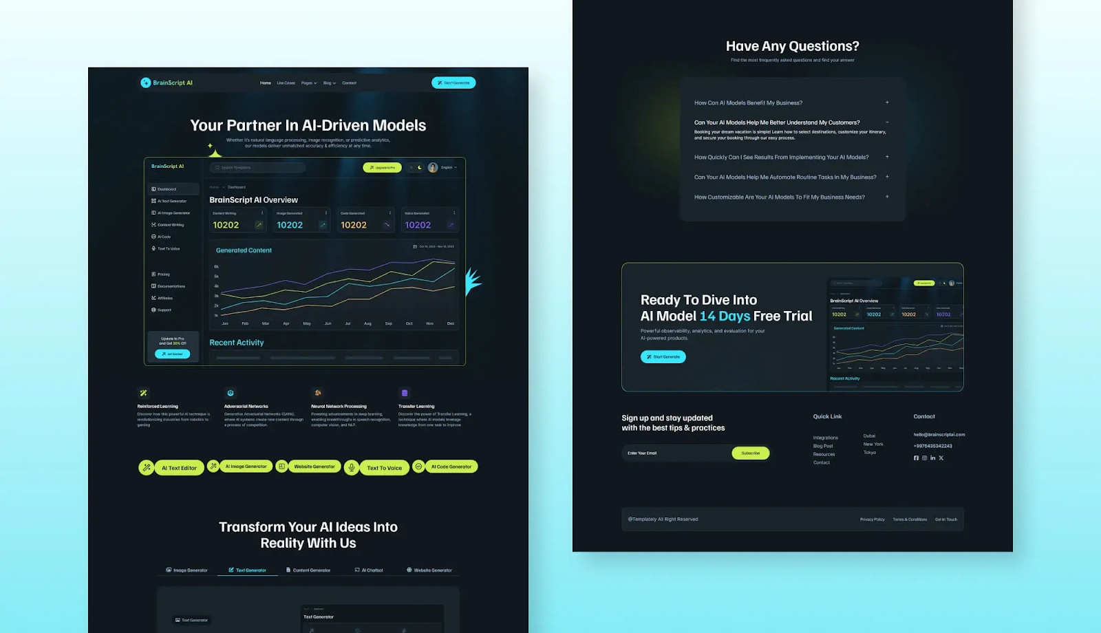 Multipurpose AI SaaS Website Template