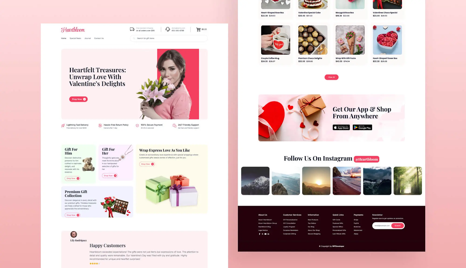 Valentine Gift Store Template