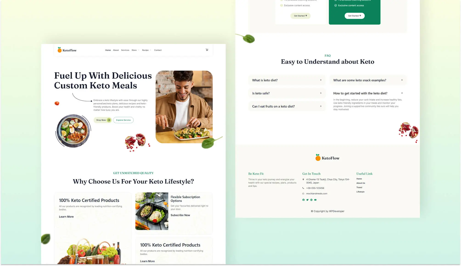 Keto Diet Website Template