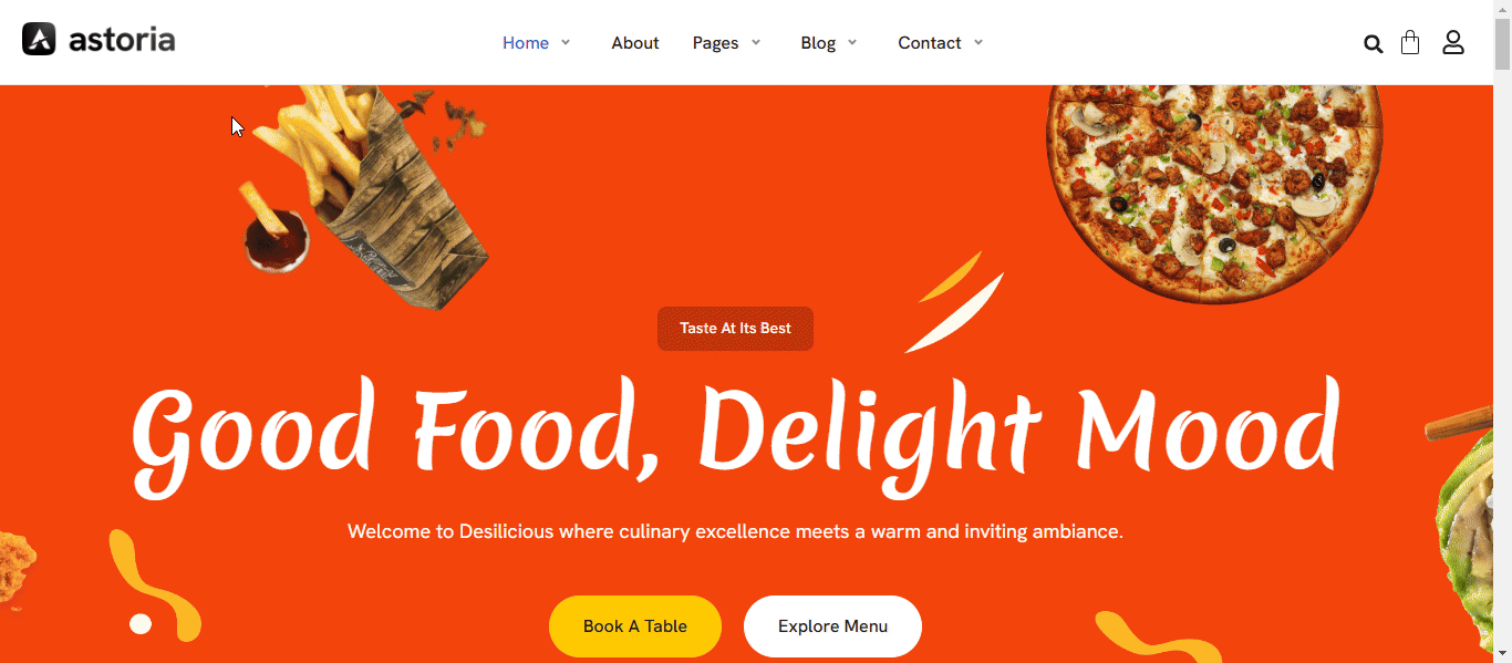 Restaurant website template