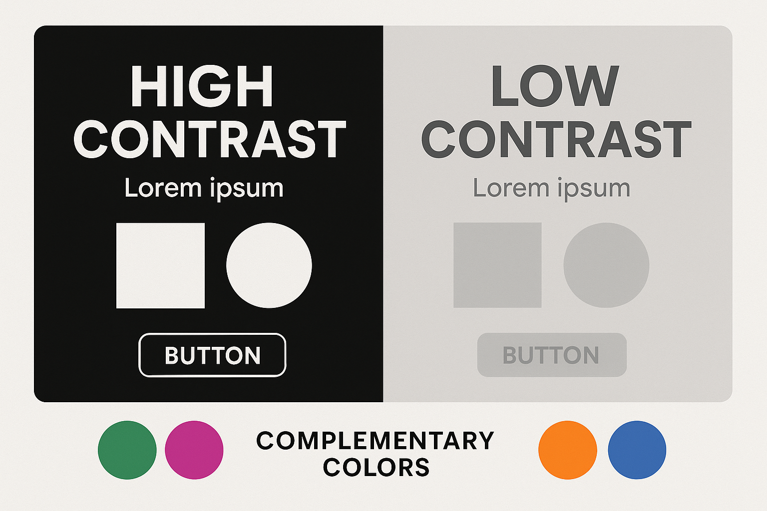 High Contrast Low contrast