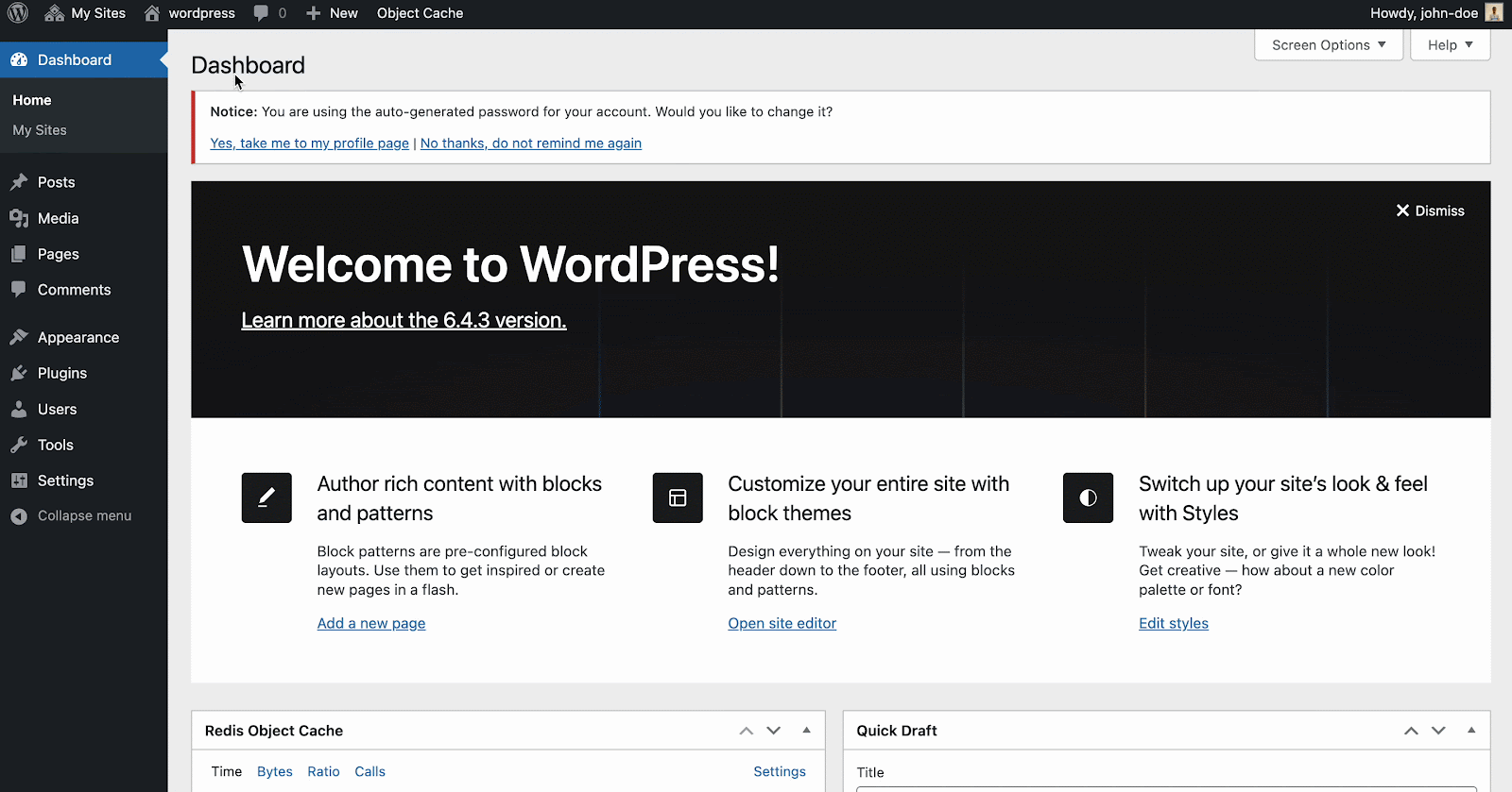 New WordPress Site