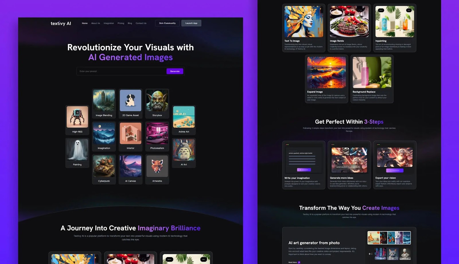 AI SaaS template for WordPress - Textivy