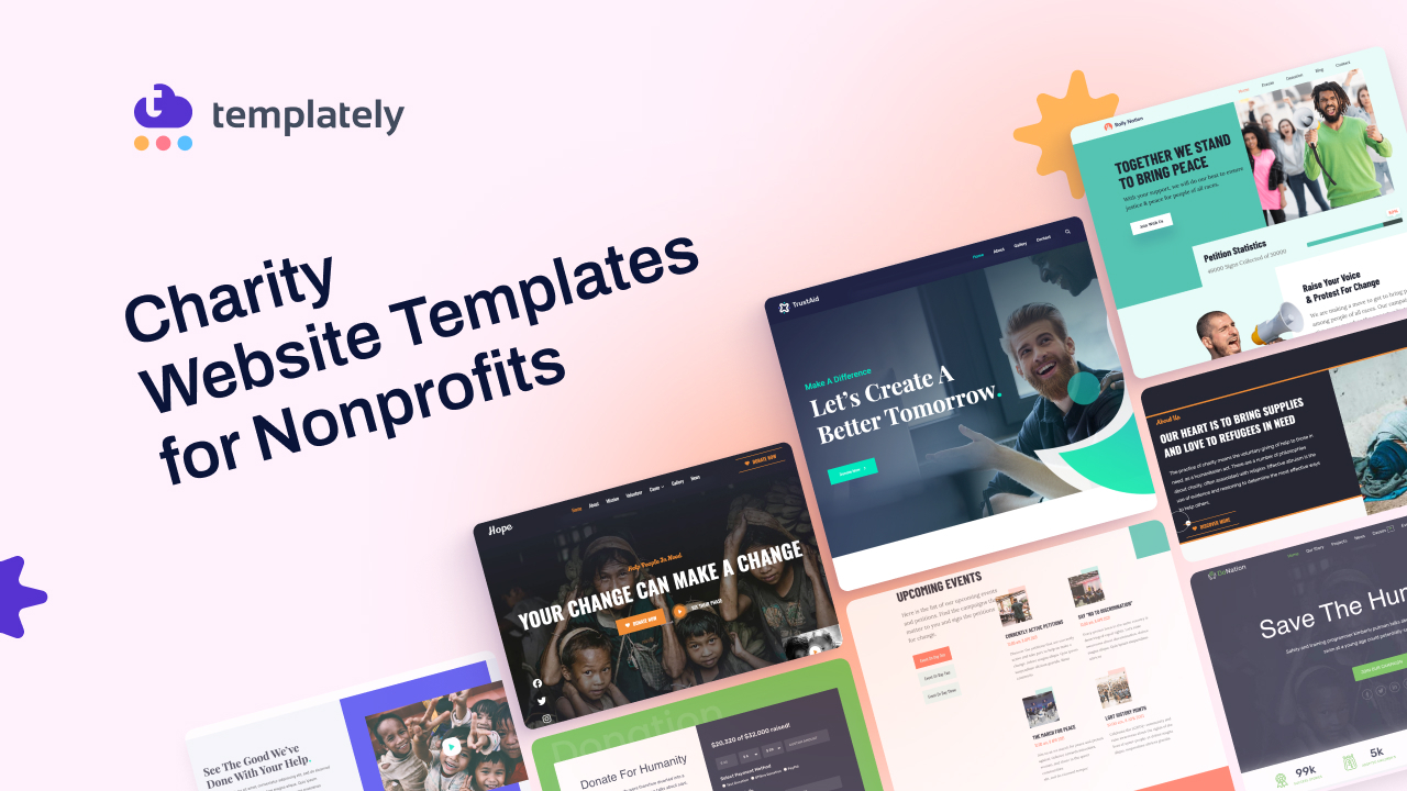 Charity Website Template Design for WordPress