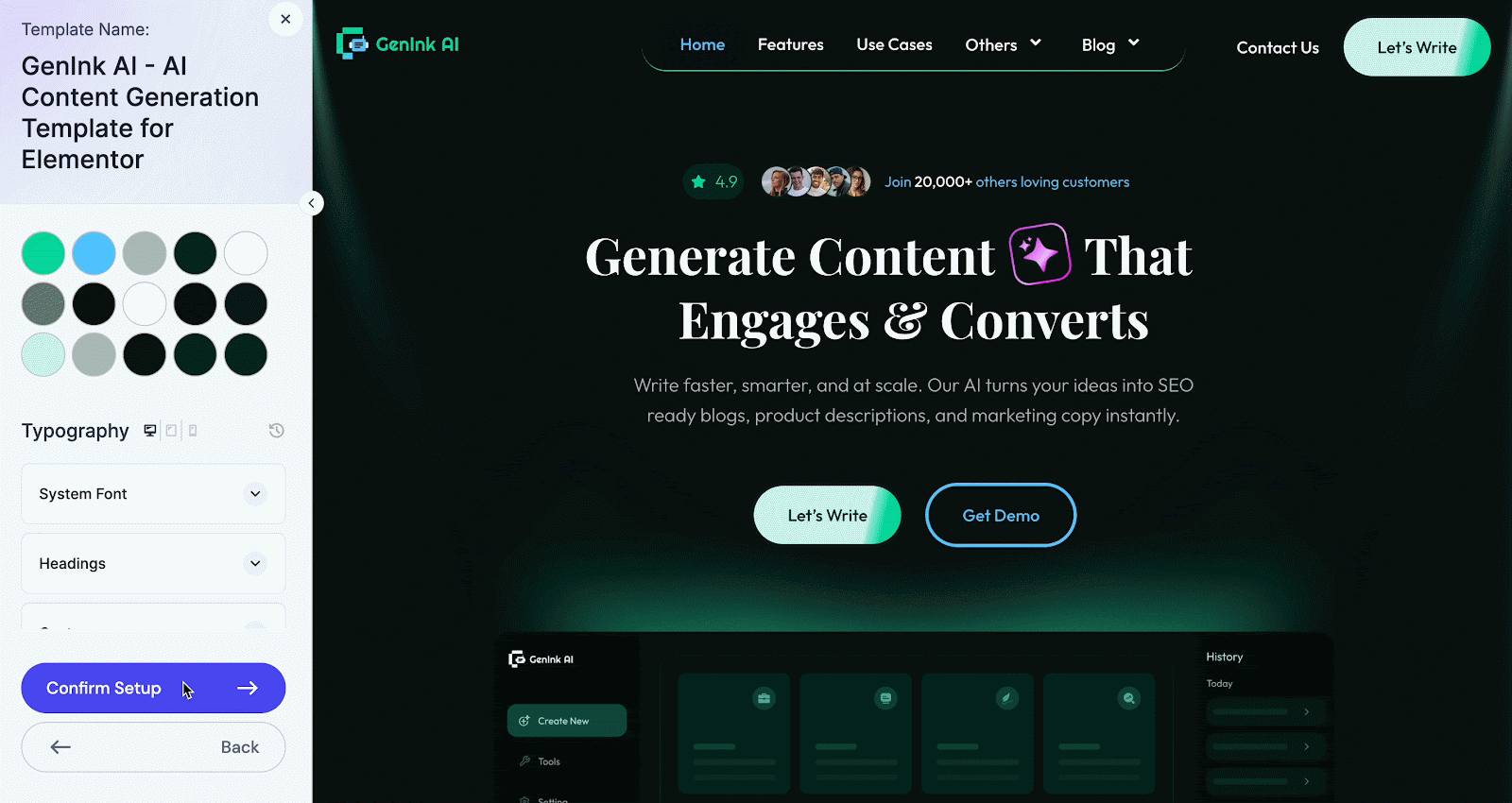 AI Content Generator Website