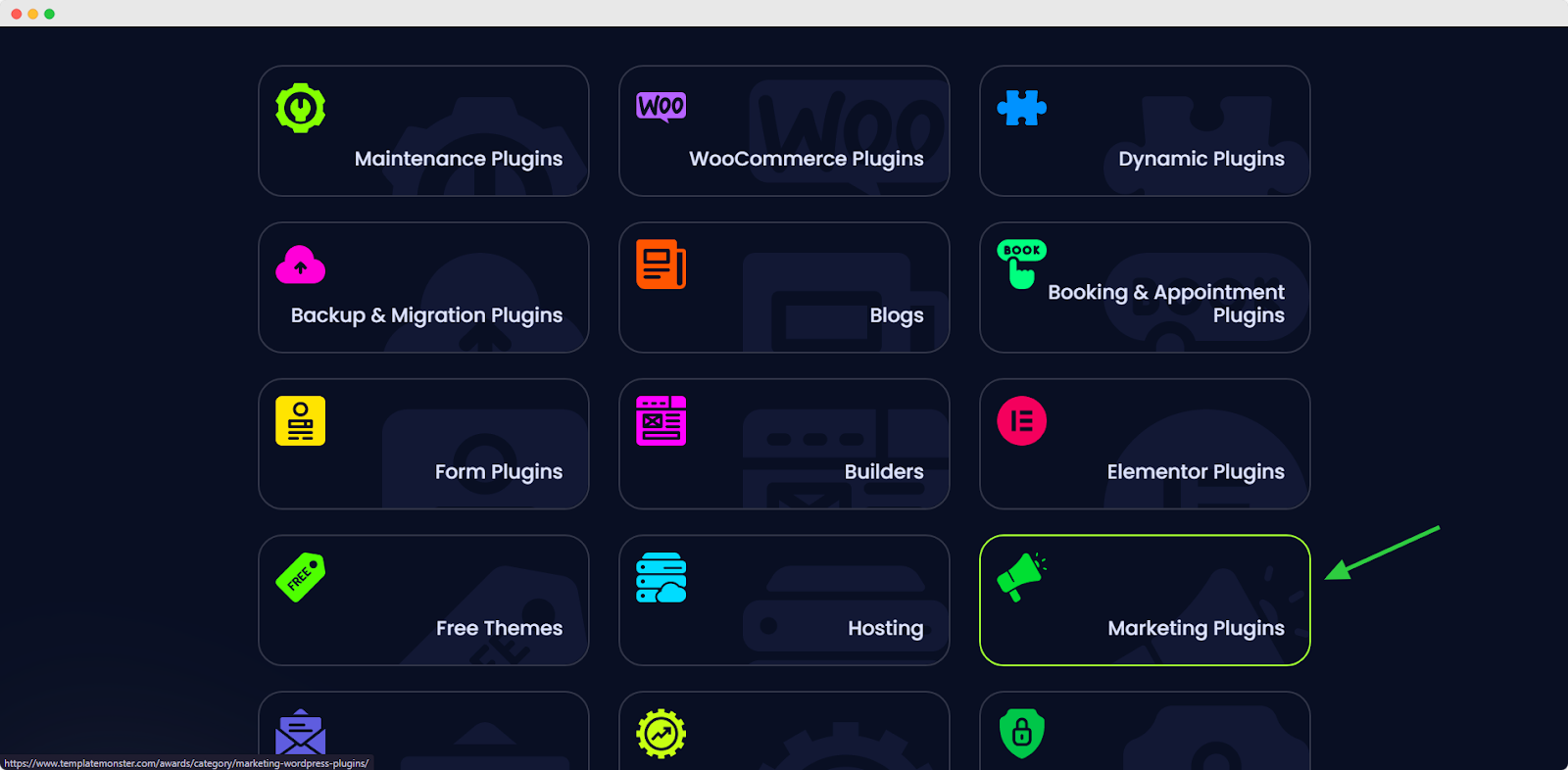 Go to the Marketing Plugins Category