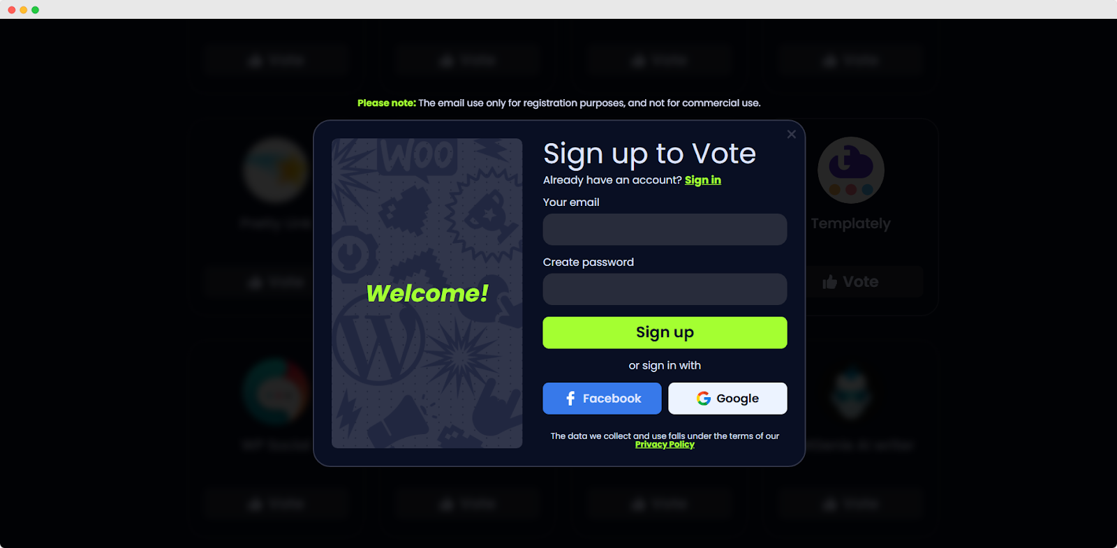 Sign up to Template Monster 2025