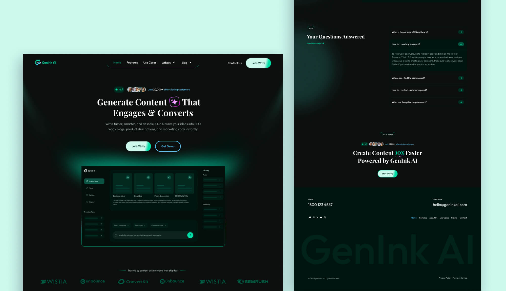 GenInkAi Website Template