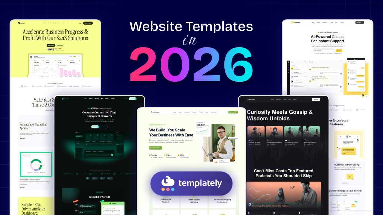 Top 10 New Website Templates for 2026 by Templately