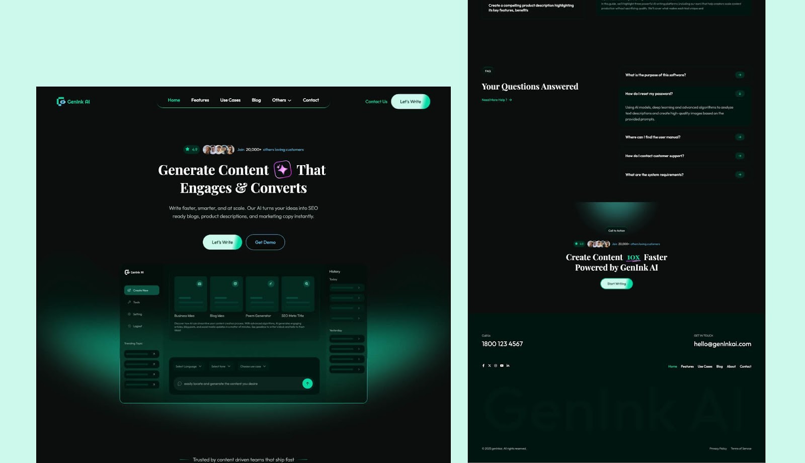GenInkAI - AI Content Generation Template