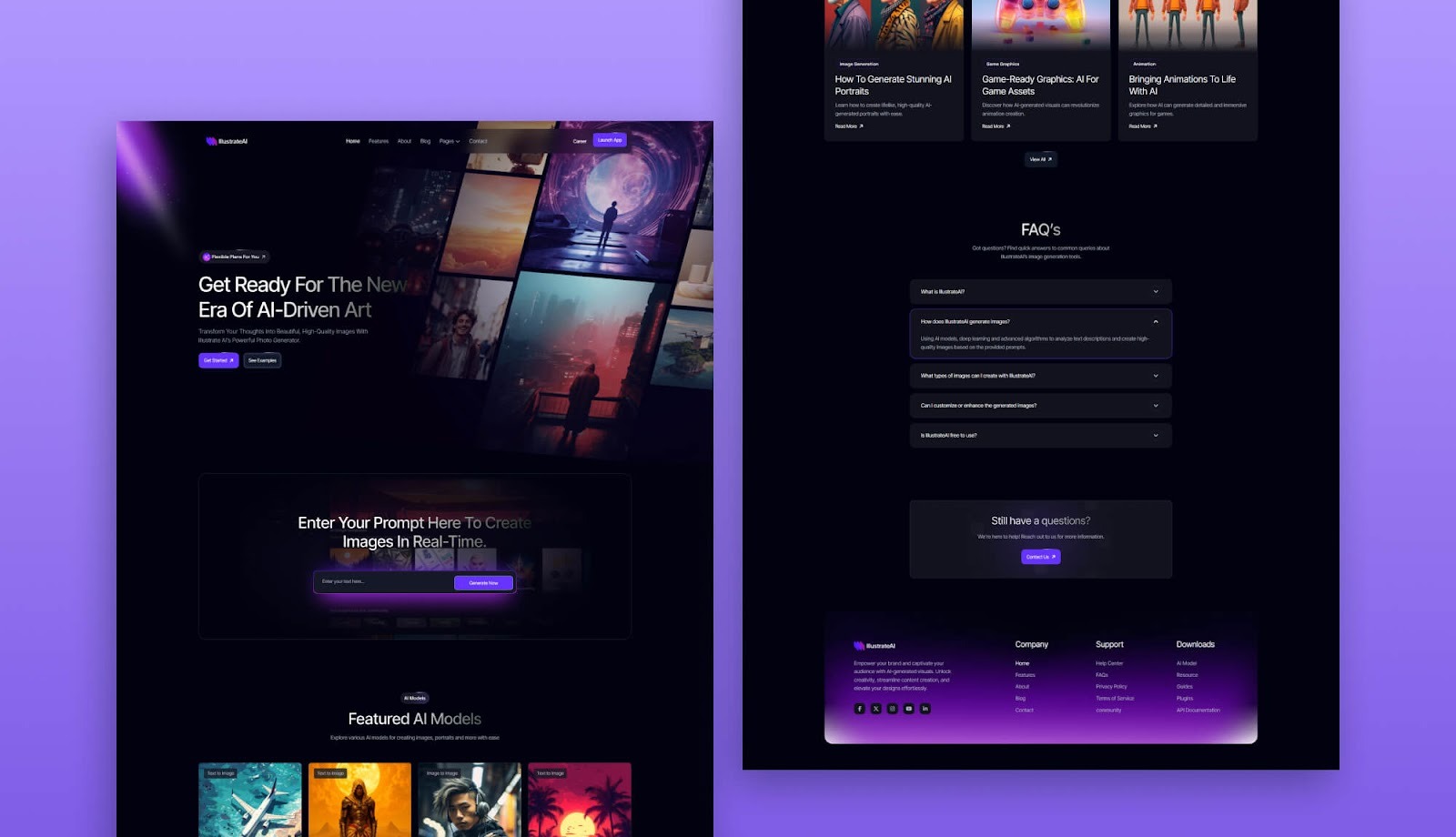 Illustrate AI - Photo Creation Website Template