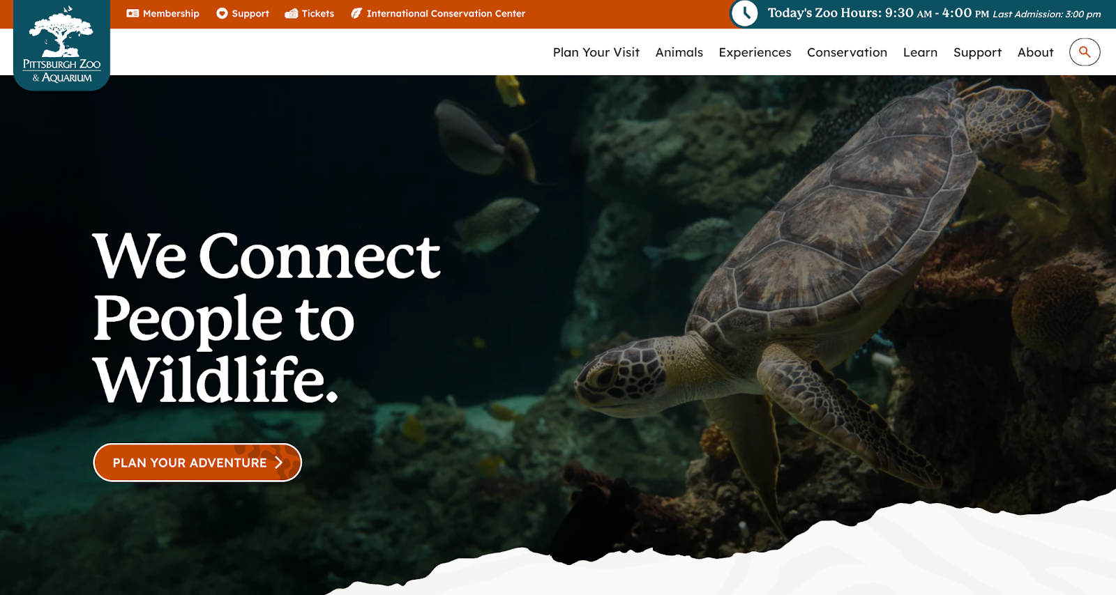 Pittsburgh Zoo logo: White Space in Web Design