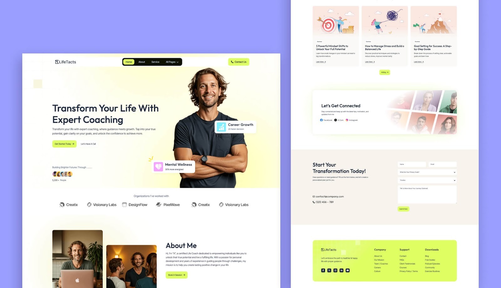 Lifetacts - Life Coach Template