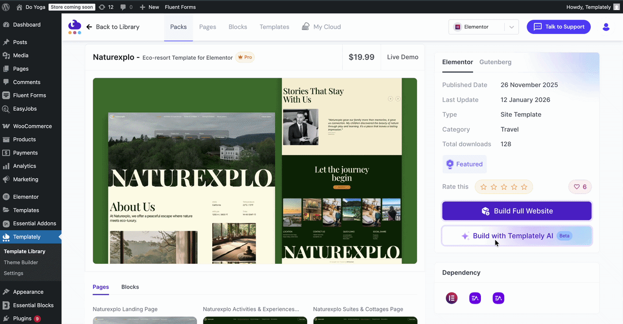 Build with Templately AI