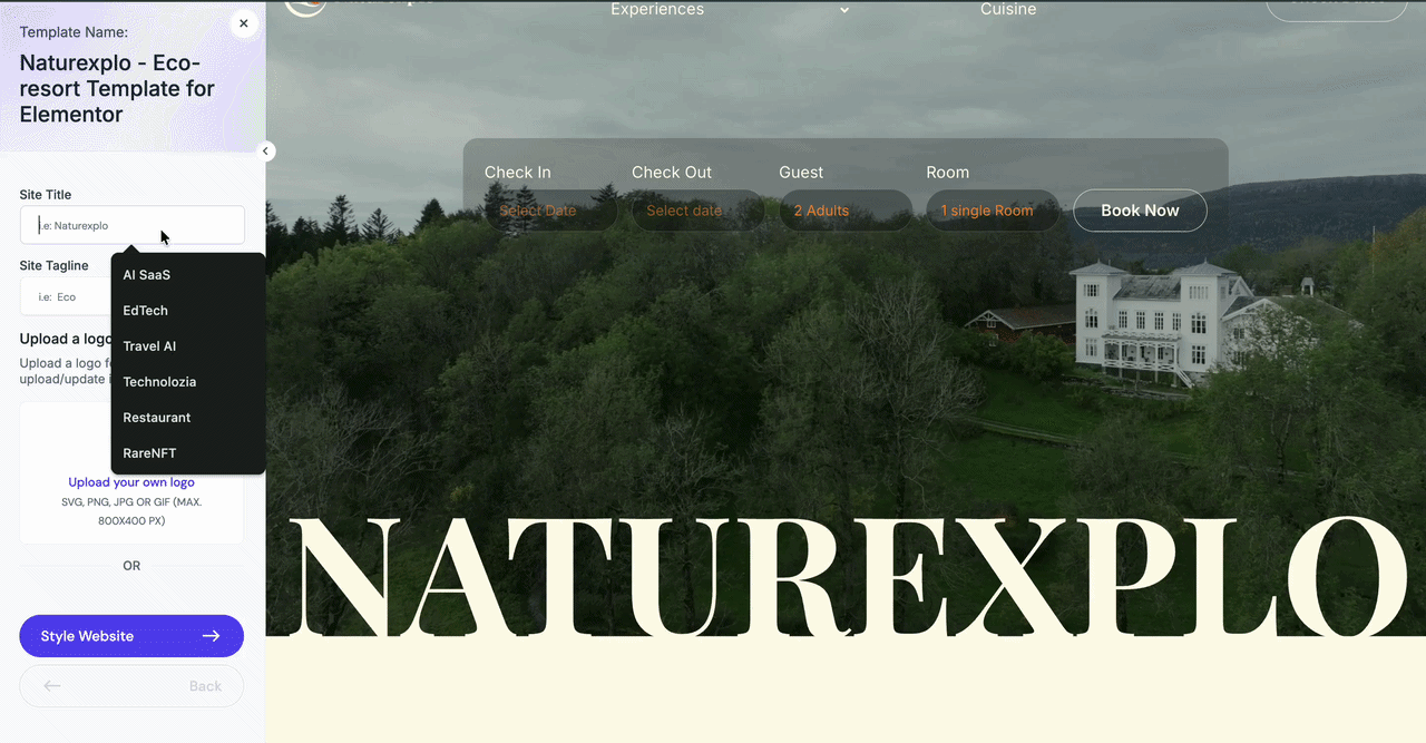 Style the template pack