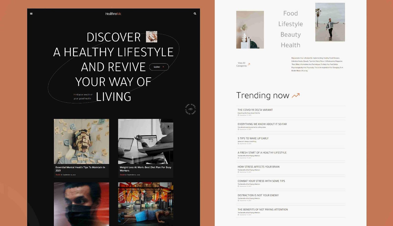 Healthnomic — Health Magazine Website Template