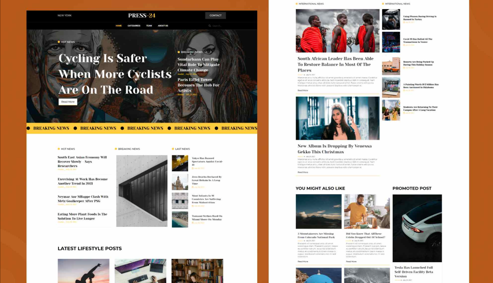 Press24 - Magazine website template
