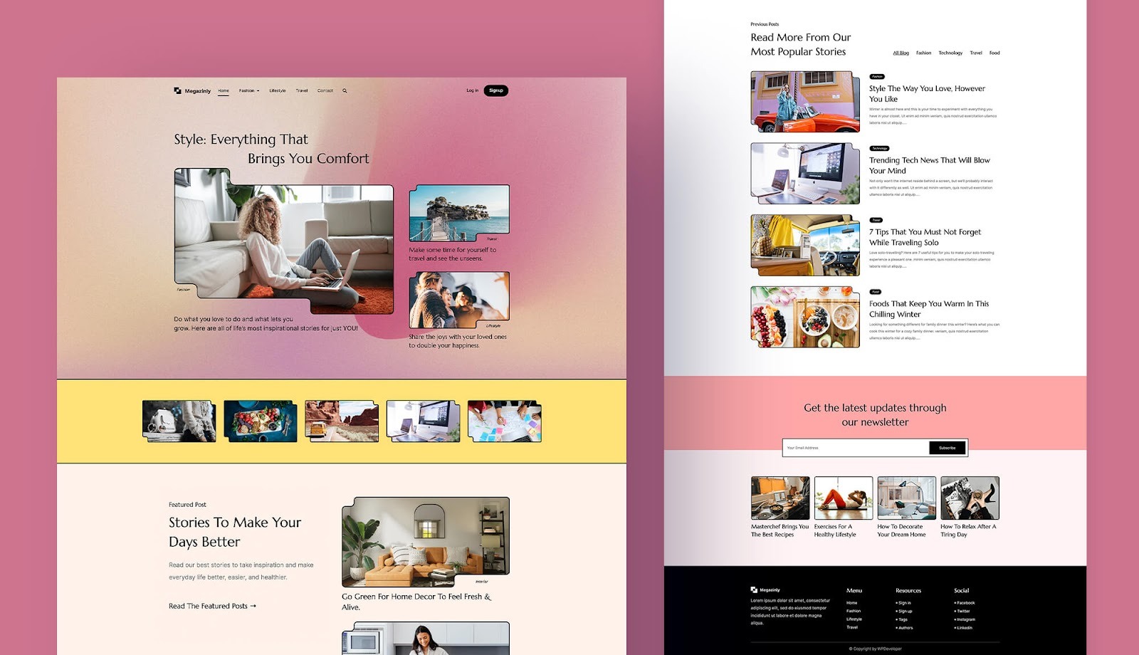 Magazinely — Fashion & Lifestyle Blog Template