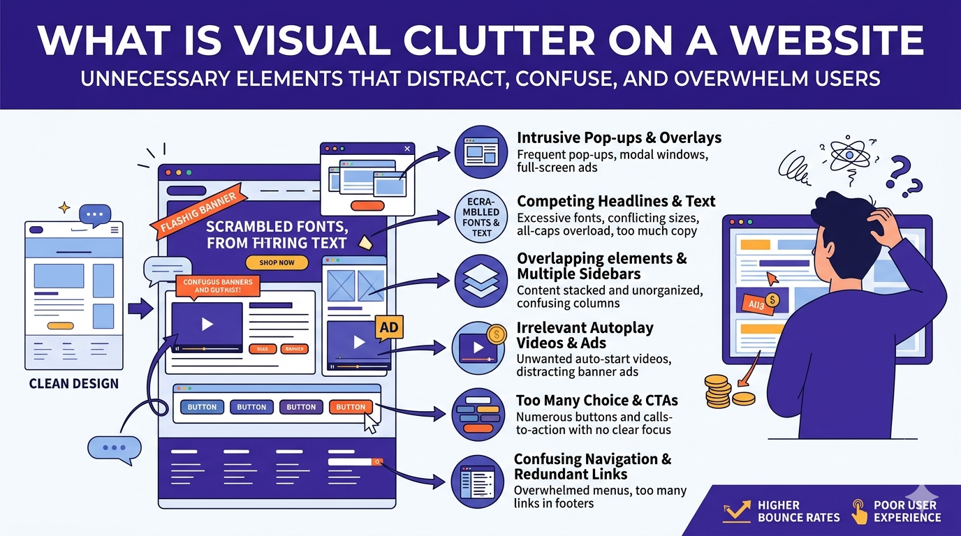 Visual Clutter on a Website