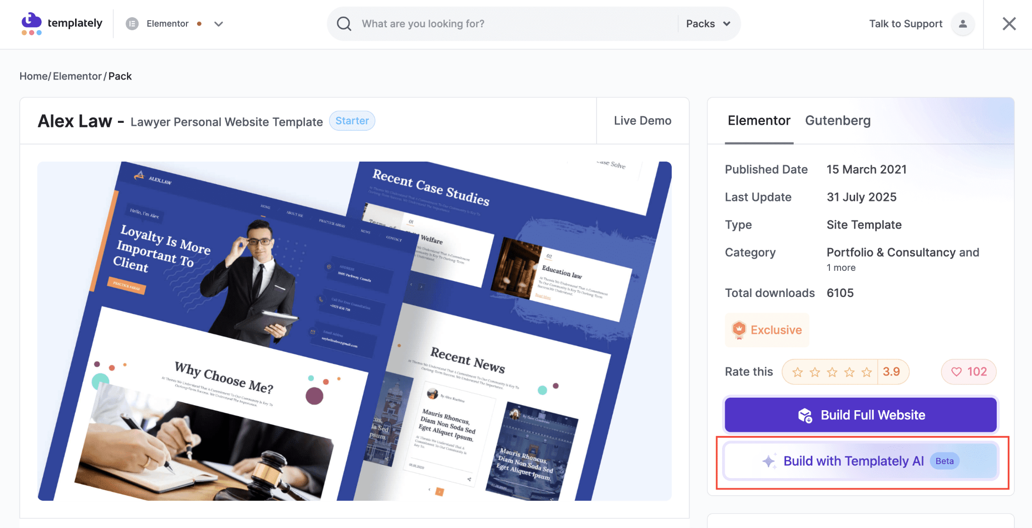 Customize Free Elementor Templates