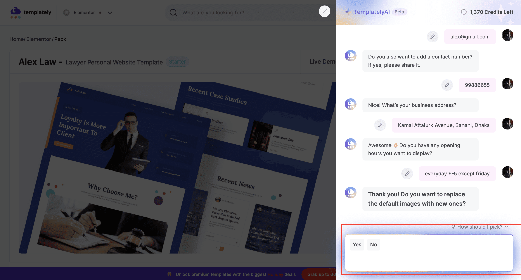 Customize Free Elementor Templates