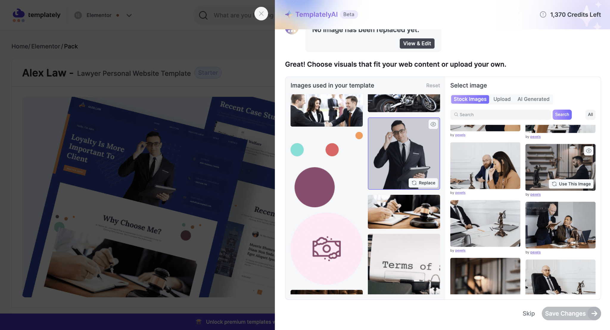 Customize Free Elementor Templates