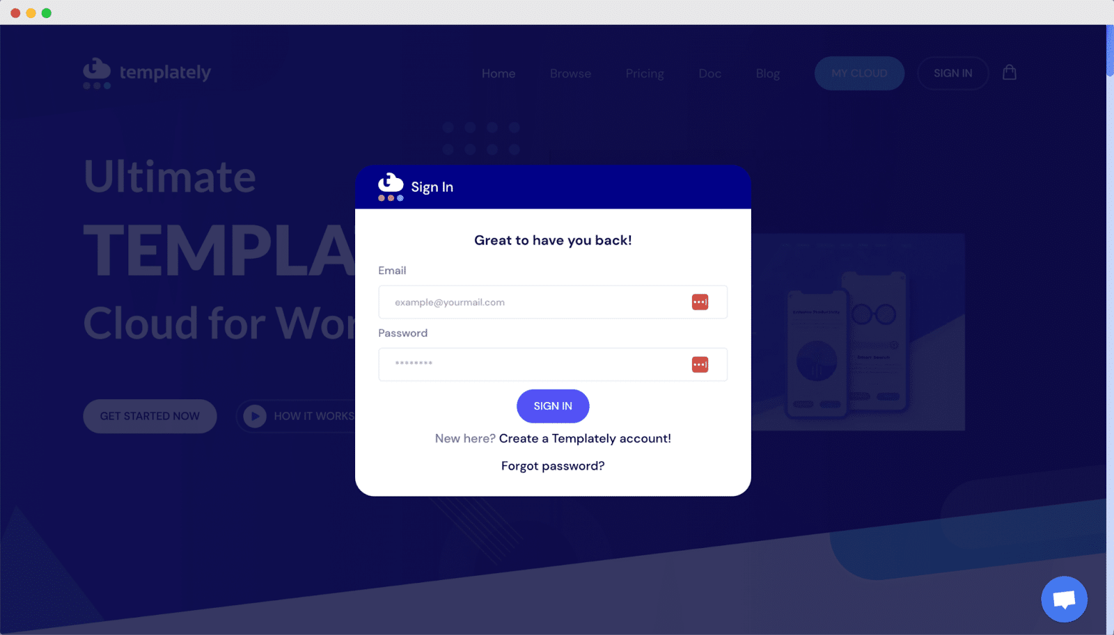 Login to Templately